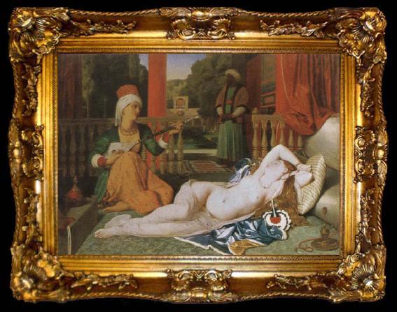 framed  Jean-Auguste-Dominique Ingres odalisque and slave, ta009-2